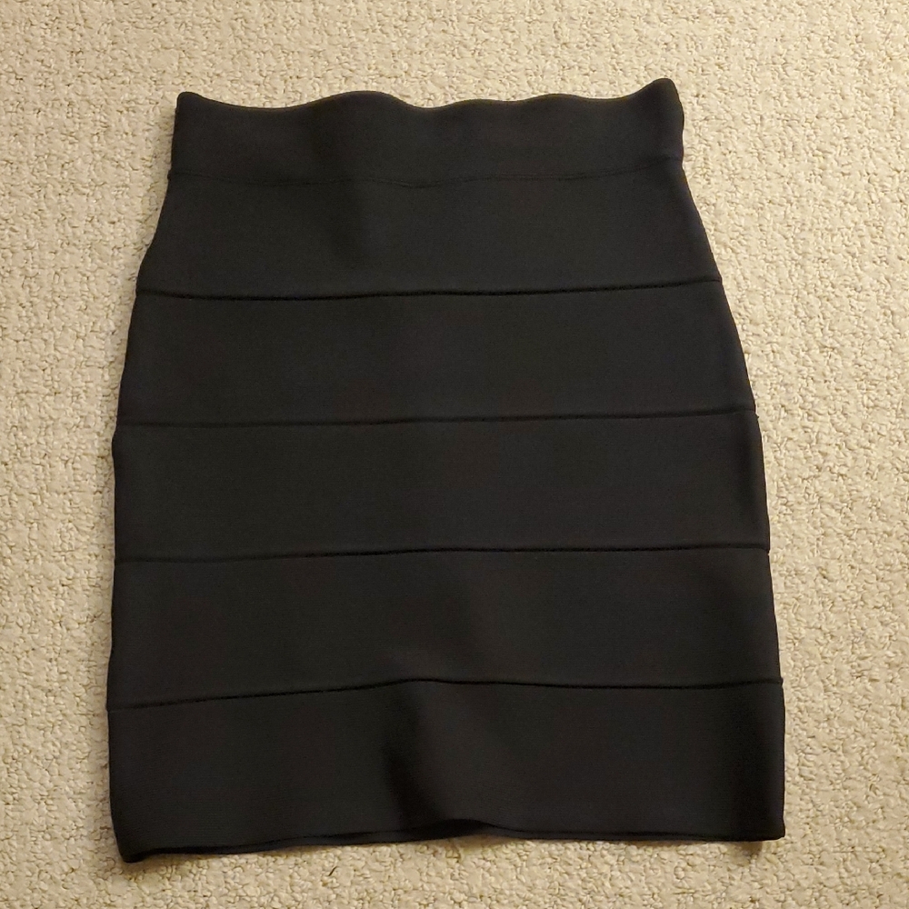 BCBGMaxAzria Black Bandage-Style Pencil Skirt